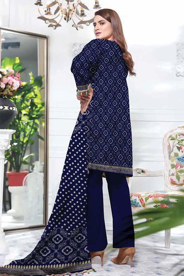 Al-Hamra Designer Lawn`22 D#402 N Blue