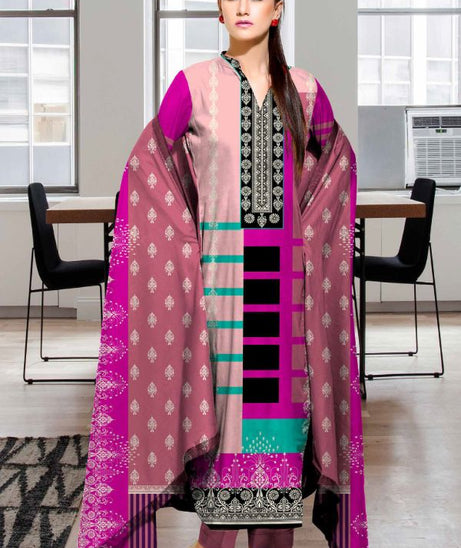 Al-Hamra Gul Jaan D/Lawn`21 D#13621 (Pink)