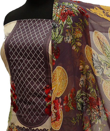Al Hamra Gul Lawn C/Dupatta`21 D#507 (Mauve)