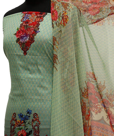 Al Hamra Gul Lawn C/Dupatta`21 D#510 (L Sea Green)