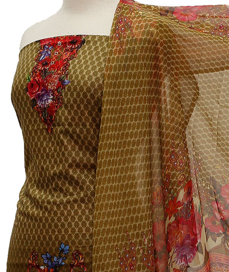 Al Hamra Gul Lawn C/Dupatta`21 D#510 (Mehndi)