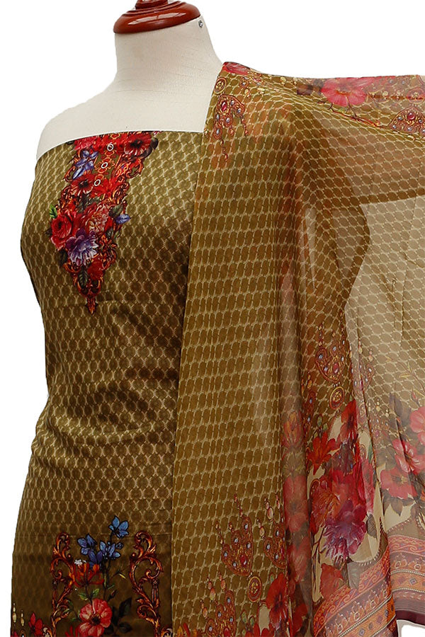 Al Hamra Gul Lawn C/Dupatta`21 D#510 (Mehndi)