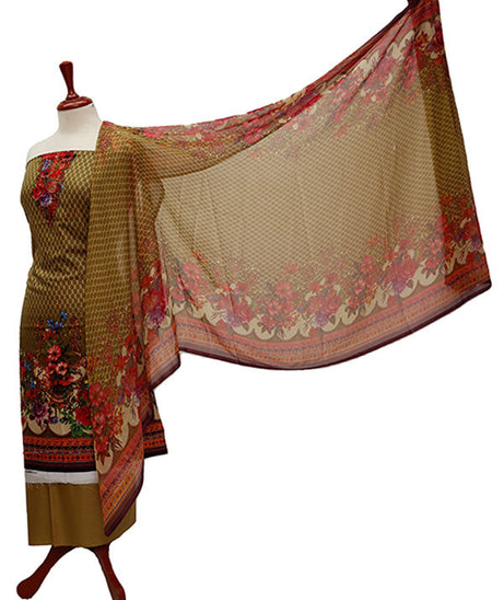 Al Hamra Gul Lawn C/Dupatta`21 D#510 (Mehndi)