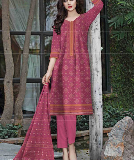 Al-Rauf Print Lawn'22 D#1101 Maroon