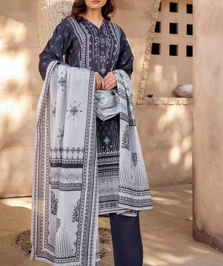 Alishba D/Print Lawn`25 D#4073 (Nevy)