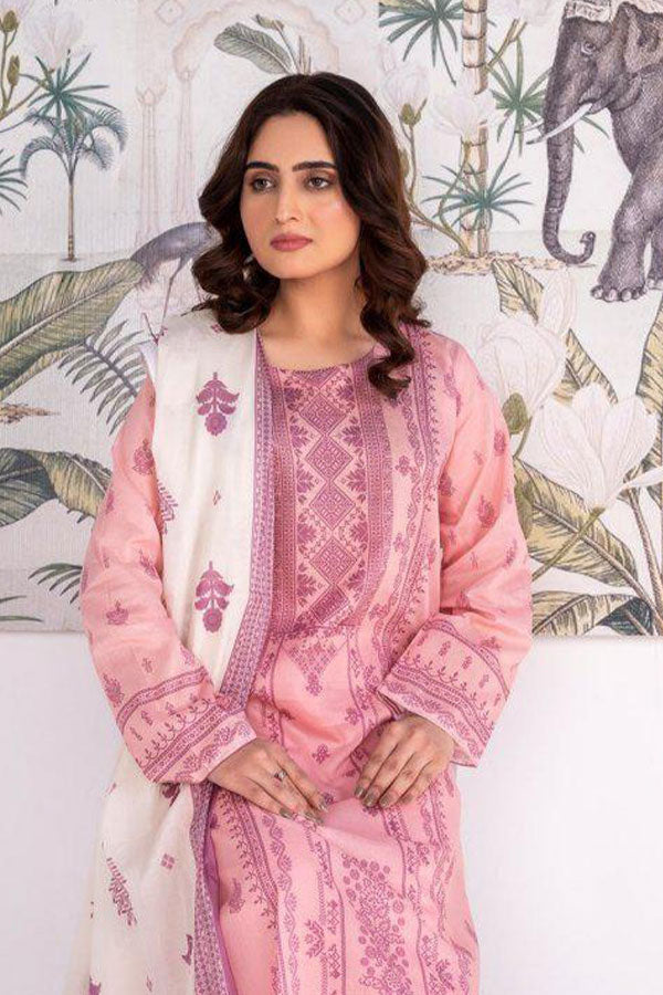 Alishba D/Print Lawn`25 D#4076 (Pink)