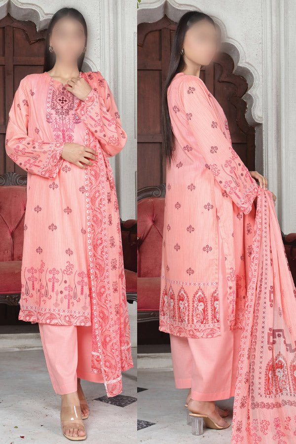 Alishba Haya Lawn`26 D#3774 Peach