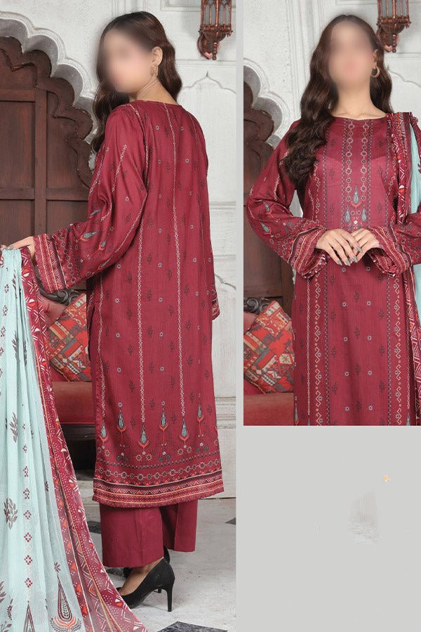 Alishba Haya Lawn`26 D#3777 Maroon