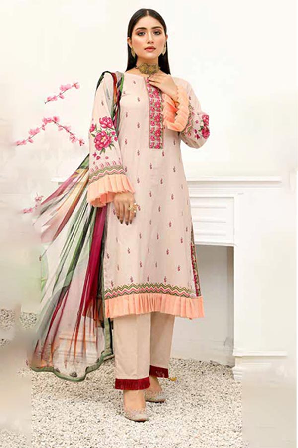 Alizeh Jan DP Lawn C/Dupatta'22 D#1 L Brown