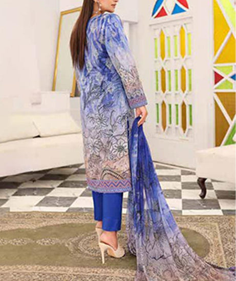 Alizeh Jan DP Lawn C/Dupatta'22 D#893 Blue