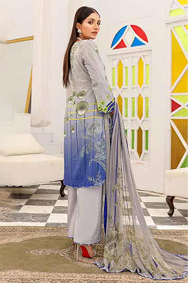 Alizeh Jan DP Lawn C/Dupatta'22 D#894 Grey