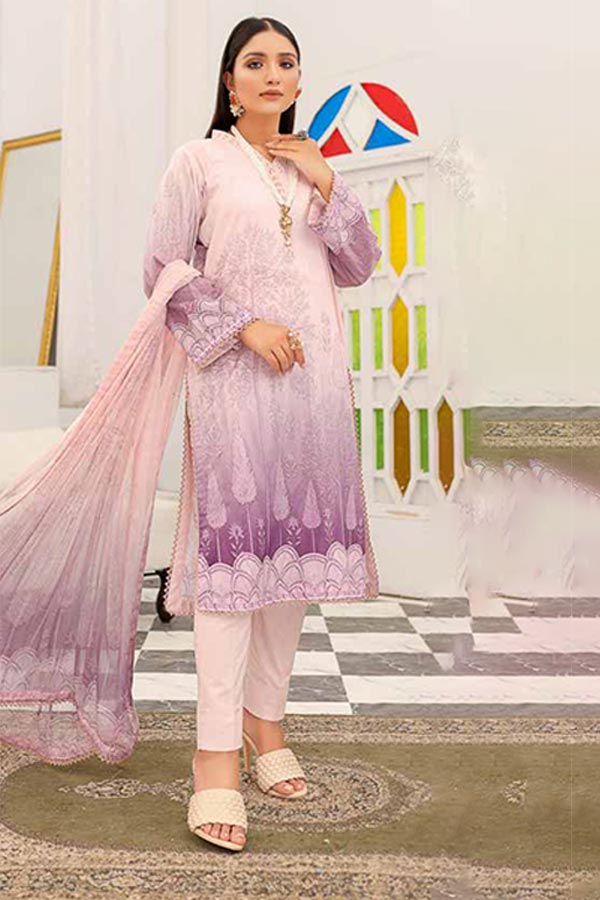 Alizeh Jan DP Lawn C/Dupatta'22 D#900 L Peach