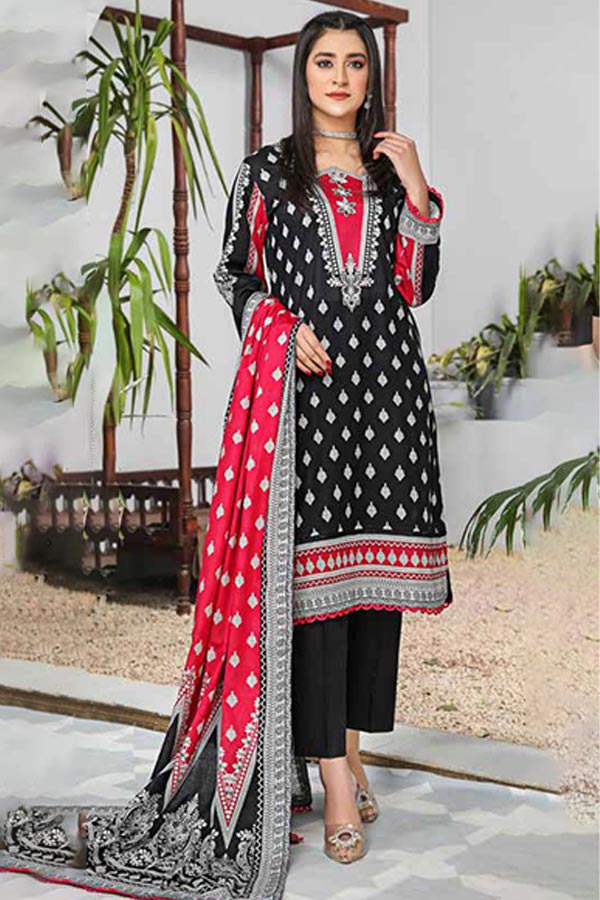 Alizeh Jan D/Print Lawn'22 D#22990 Black