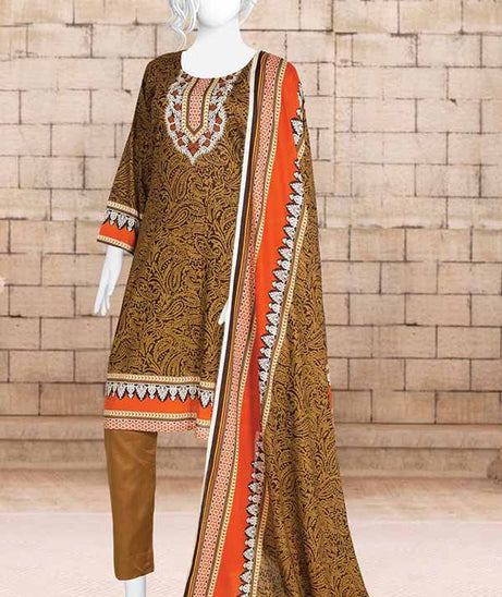 Anaya Print Lawn`21 D#3709 (D Brown)