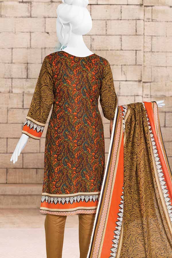 Anaya Print Lawn`21 D#3709 (D Brown)