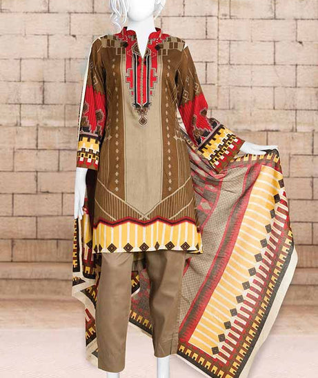 Anaya Print Lawn`21 D#3711 (Brown)