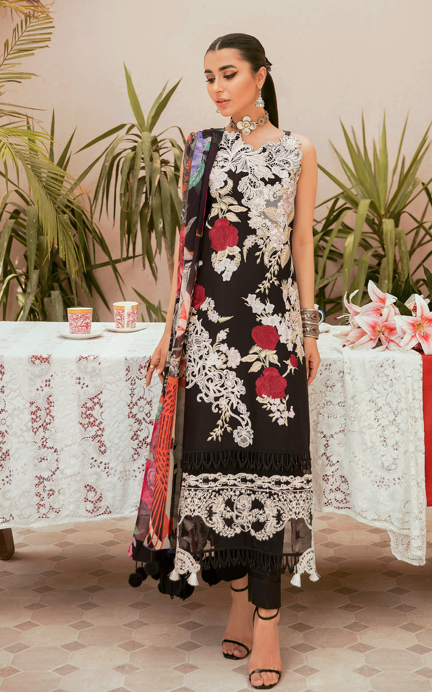 Asifa Nabeel Qaus-e-Quzah Luxury Lawn'22 SS#10