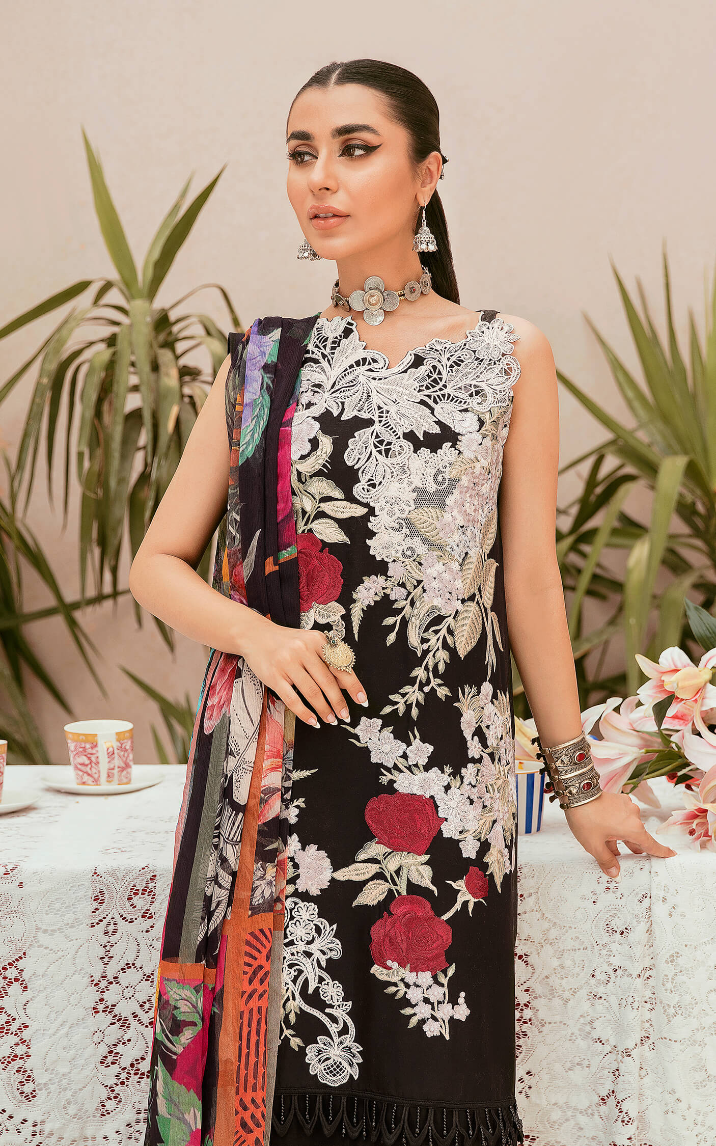 Asifa Nabeel Qaus-e-Quzah Luxury Lawn'22 SS#10