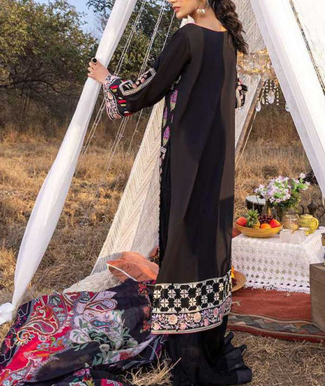 Asifa &amp; Nabeel Aleyna Lawn Summer'23 ASL#01 (Noir)