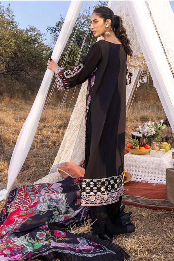 Asifa &amp; Nabeel Aleyna Lawn Summer'23 ASL#01 (Noir)
