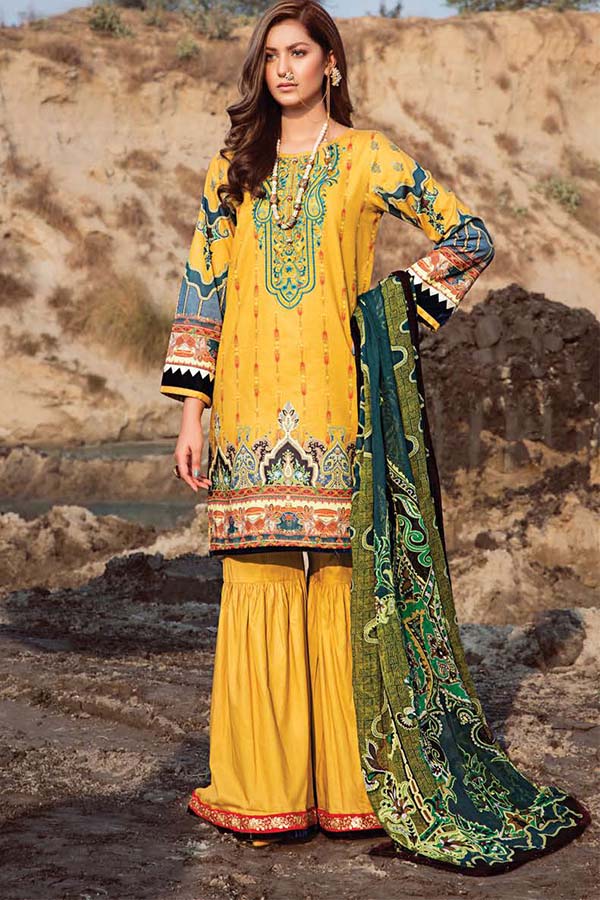 Ayra L/Lawn Chiffon Dupatta`21 D#7