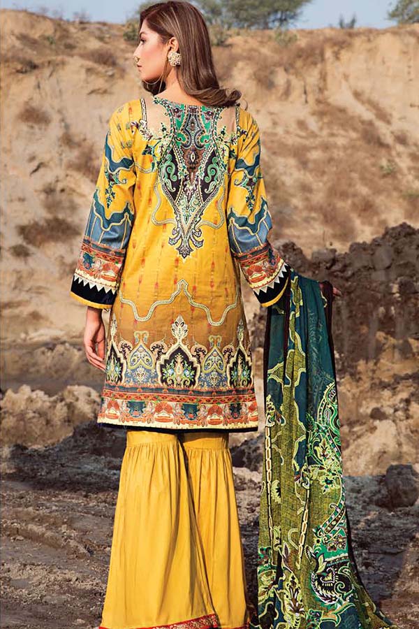 Ayra L/Lawn Chiffon Dupatta`21 D#7