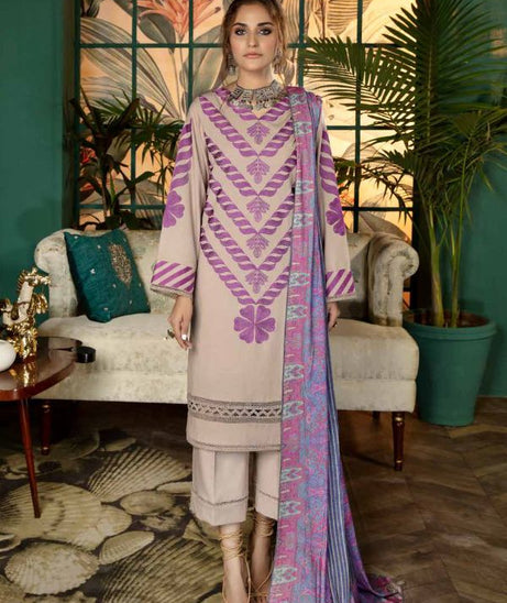 BR Dhanak Emb Linen`21 D#12-A (Vol-2)