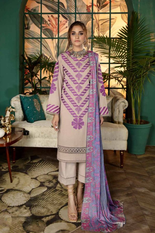 BR Dhanak Emb Linen`21 D#12-A (Vol-2)