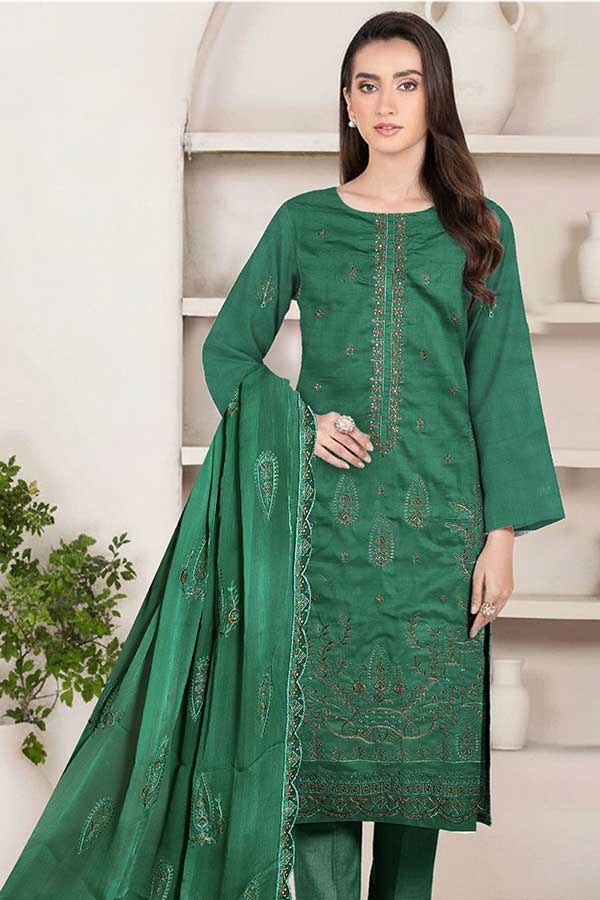 BR Jalwa Premium Lawn`26 (Vol-58) D#1 (Bottel Green)