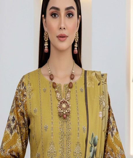 BR Roshni B-Dora Lawn '26 D#1 ( Mustard)