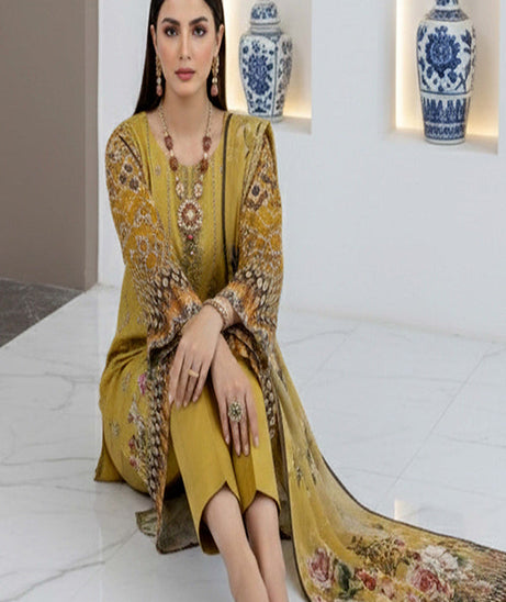 BR Roshni B-Dora Lawn '26 D#1 ( Mustard)