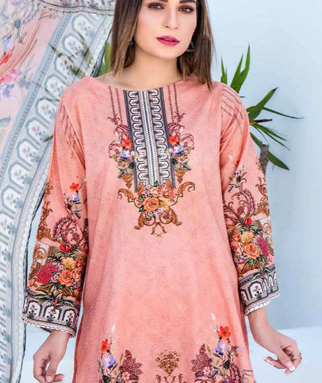 Bin Rafiq Jacquard Lawn`21 D#03 (Peach)