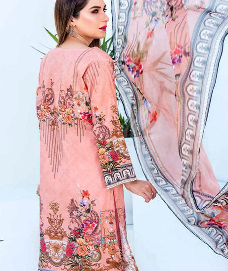 Bin Rafiq Jacquard Lawn`21 D#03 (Peach)