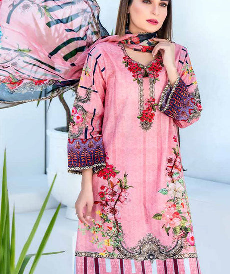 Bin Rafiq Jacquard Lawn`21 D#09 (Pink)