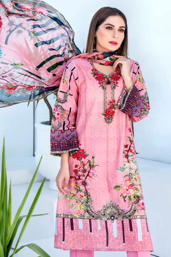 Bin Rafiq Jacquard Lawn`21 D#09 (Pink)