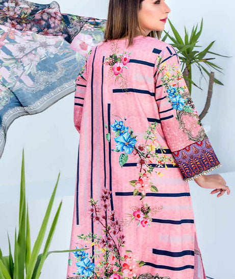 Bin Rafiq Jacquard Lawn`21 D#09 (Pink)