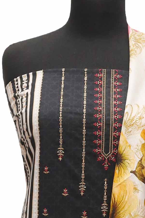 Bin Saeed Emb Khaddar`21 D#1725 (Black)