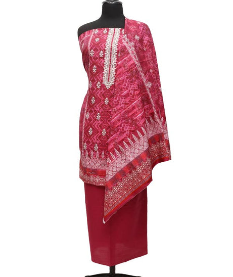 Bin Saeed Emb Khaddar`21 D#1741 (D Pink)