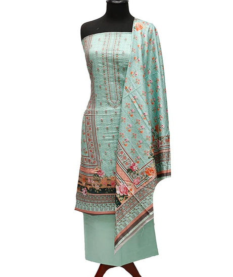 Bin Saeed Emb Linen`21 D#20006 (Sea Green)