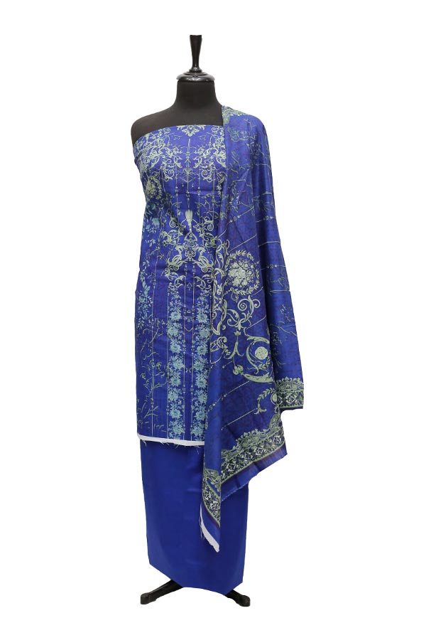 Bin Saeed Print Khaddar`21 D#1688 (Royal Blue)