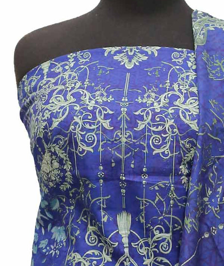 Bin Saeed Print Khaddar`21 D#1688 (Royal Blue)