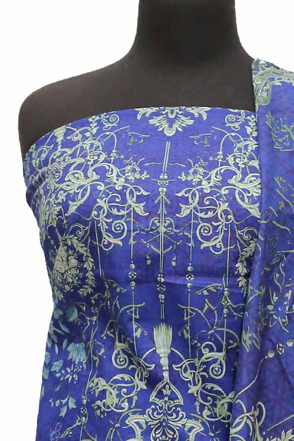Bin Saeed Print Khaddar`21 D#1688 (Royal Blue)