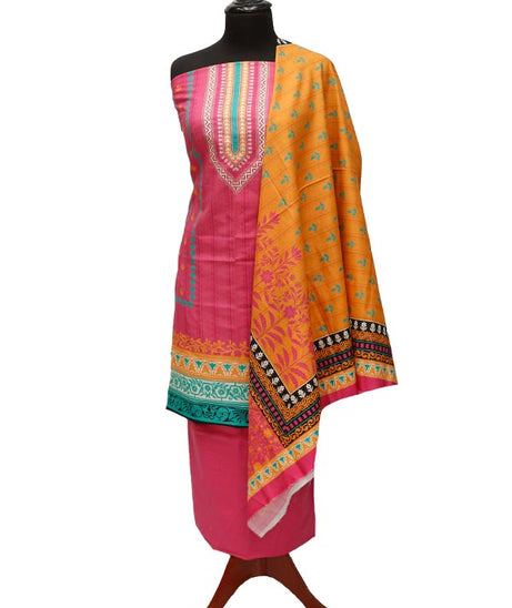 Bin Saeed Print Khaddar`21 D#1692 (Pink)