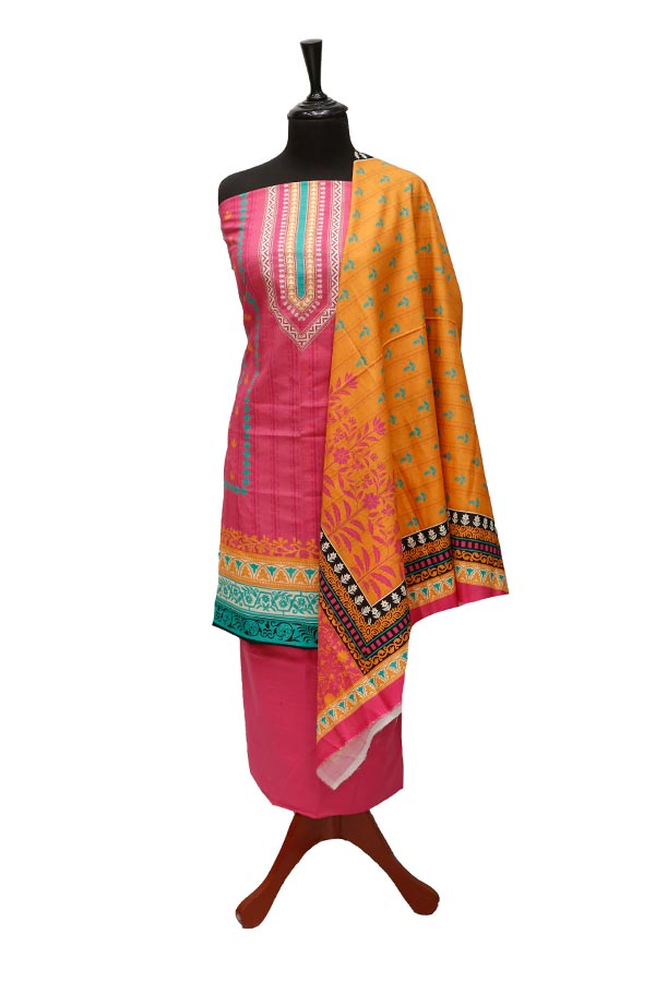 Bin Saeed Print Khaddar`21 D#1692 (Pink)