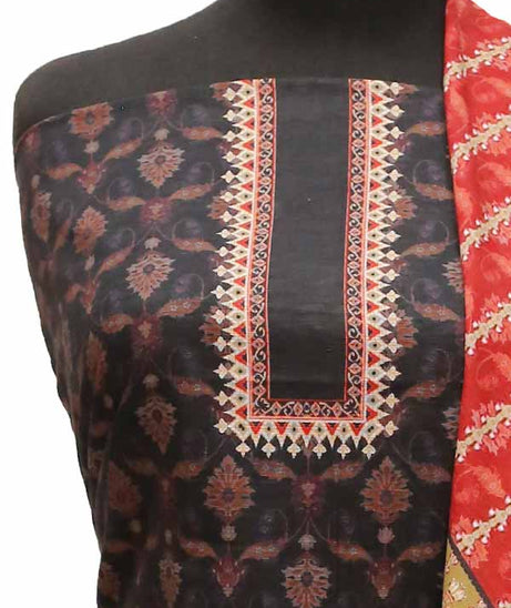Bin Saeed Print Khaddar`21 D#1708 (Black)