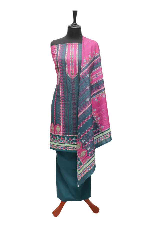 Bin Saeed Print Khaddar`21 D#1745 (G Grey)