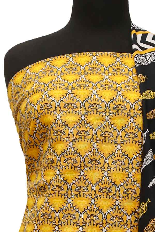 Bin Saeed Print Khaddar`21 D#6 Mustard