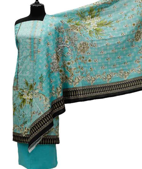 Bin Saeed Print Khaddar`21 D#1565 (Sky Blue)