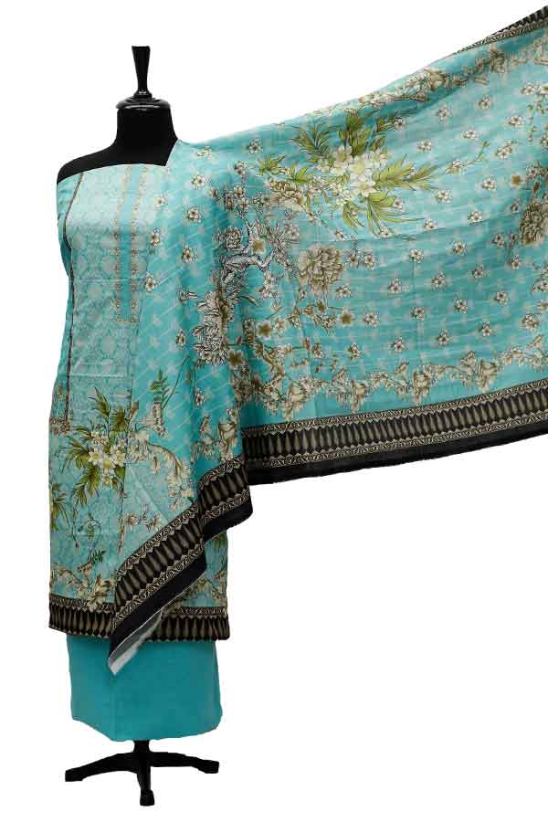 Bin Saeed Print Khaddar`21 D#1565 (Sky Blue)