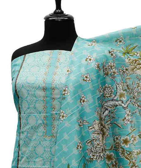 Bin Saeed Print Khaddar`21 D#1565 (Sky Blue)